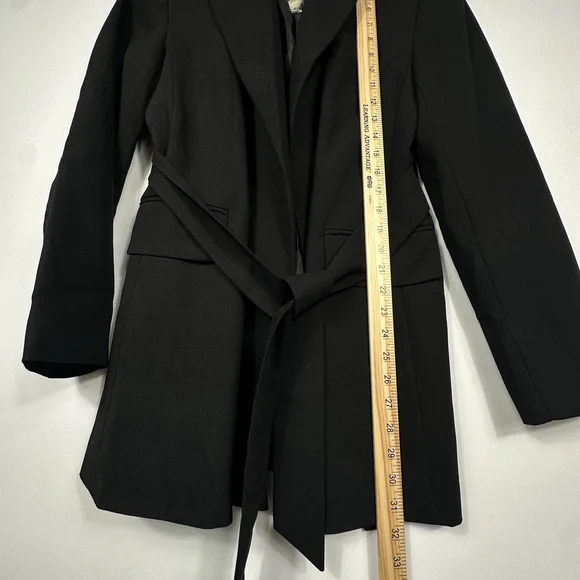 Topshop Womens Black Belted Blazer Size 8 - Picture 7 of 7